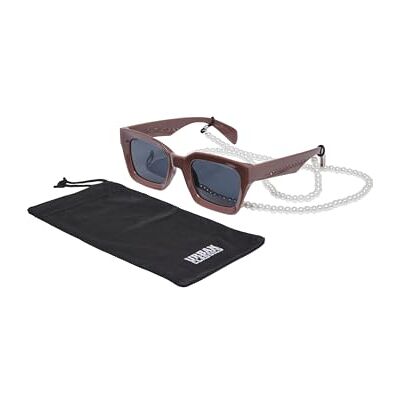 Urban Classics Lunettes de soleil Poros avec chaîne Unisexe Noir/marron, noir/marron, taille unique Urban Classics Lunettes de soleil Poros avec chaîne Unisexe Noir/marron, noir/marron, taille unique