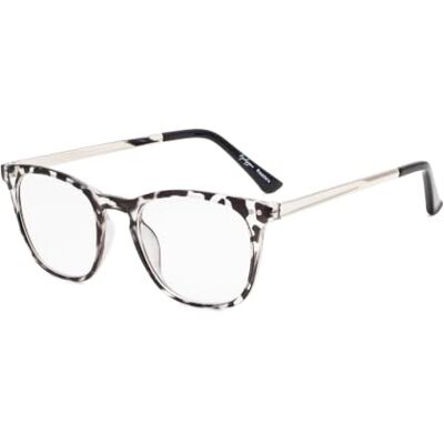 Eyekepper Lunettes de lecture rétro en plastique carré avec bras en métal Eyekepper Lunettes de lecture rétro en plastique carré avec bras en métal