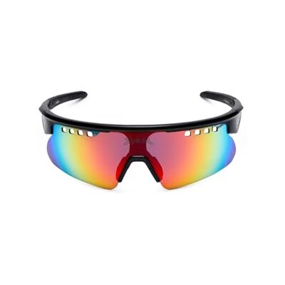 Spiuk LUNETTES ALOHA VERRE MIROIR ROUGE UNISEXE NOIR Spiuk LUNETTES ALOHA VERRE MIROIR ROUGE UNISEXE NOIR