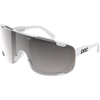 POC Devour Mid Lunettes de soleil Blanc hydrogène Blanc/Clarity Road/Sunny Silver, Taille unique POC Devour Mid Lunettes de soleil Blanc hydrogène Blanc/Clarity Road/Sunny Silver, Taille unique