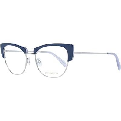 Emilio Pucci Monture de lunettes pour femme, bleu/Patchwork, standard Emilio Pucci Monture de lunettes pour femme, bleu/Patchwork, standard