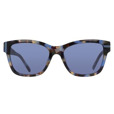 DKNY Lunettes de soleil femme DK559S Bleu tortue avec verres solides bleus DKNY Lunettes de soleil femme DK559S Bleu tortue avec verres solides bleus
