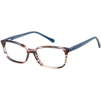 RADLEY Monture de lunettes RDO-6040-103, rectangulaire, souple, en bleu marron, fabriqué en acétate, Marron/bleu., 52 RADLEY Monture de lunettes RDO-6040-103, rectangulaire, souple, en bleu marron, fabriqué en acétate, Marron/bleu., 52