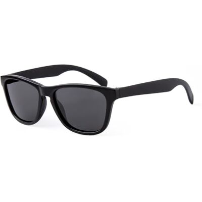 Kiddus Lunettes de Soleil Polarisées pour Fille, Garçon, Enfant a partir de 6 ans. 100% Protection Solaire UV400. Conçues à Barcelone. Modèle: Noir mat Kiddus Lunettes de Soleil Polarisées pour Fille, Garçon, Enfant a partir de 6 ans. 100% Protection Solaire UV400. Conçues à Barcelone. Modèle: Noir mat