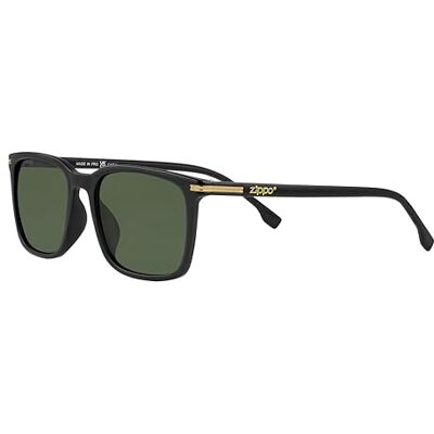 Zippo Lunettes de Soleil Noir Brillant/Vert Unisexe Homme et Femme Protection UV400 Certifié CE Zippo Lunettes de Soleil Noir Brillant/Vert Unisexe Homme et Femme Protection UV400 Certifié CE