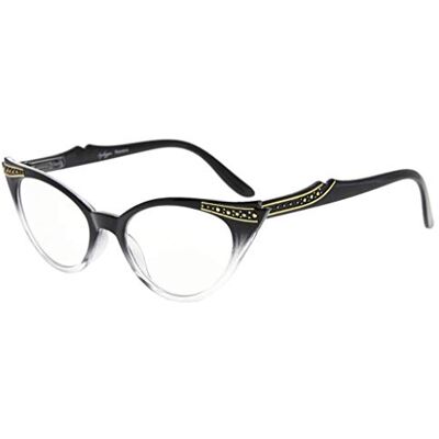 Eyekepper Cateyes Lunettes pour femme (noir transparent, 0,00) Eyekepper Cateyes Lunettes pour femme (noir transparent, 0,00)