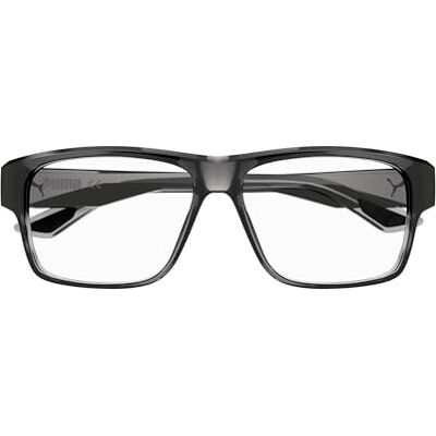 PUMA Lunettes PU0408O PU0408O, Gris/transparent, taille unique PUMA Lunettes PU0408O PU0408O, Gris/transparent, taille unique