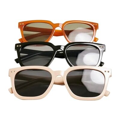 Urban Classics Lot de 3 Paires de Lunettes de Soleil Chicago, Noir/Marron/Beige Clair, Taille Unique Mixte, Noir/Marron/Beige Clair, taille unique Urban Classics Lot de 3 Paires de Lunettes de Soleil Chicago, Noir/Marron/Beige Clair, Taille Unique Mixte, Noir/Marron/Beige Clair, taille unique