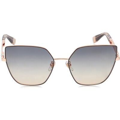 Furla Lunettes Femme, Cuivre doré brillant avec pièces colorées, 58 Furla Lunettes Femme, Cuivre doré brillant avec pièces colorées, 58