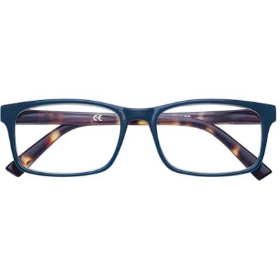 Zippo Lunettes de lecture de ®, faite avec un cadre de lignes douces, idéale pour les hommes et les femmes, dioptre +2.00, couleur bleue, demi-tiges Zippo Lunettes de lecture de ®, faite avec un cadre de lignes douces, idéale pour les hommes et les femmes, dioptre +2.00, couleur bleue, demi-tiges