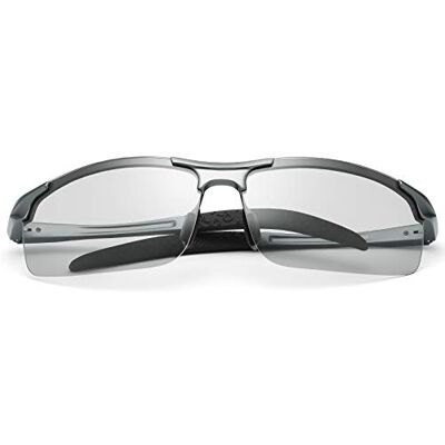 Yimi Homme Lunette De Soleil Photochromique Polarisée Femmes Aviateur Eyewear 100% UVA UVB Protection Pour de jour et de nuit la conduite au Surf Conduite Vélo Ski Pêche Golf Sports en Plein Air Yimi Homme Lunette De Soleil Photochromique Polarisée Femmes Aviateur Eyewear 100% UVA UVB Protection Pour de jour et de nuit la conduite au Surf Conduite Vélo Ski Pêche Golf Sports en Plein Air
