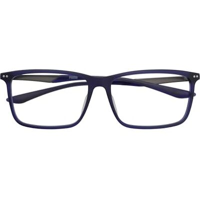 PUMA INTNL PU0096O-010 56 Acetate Optical Frame Matte Ruthenium/Matte Transparent Blue, Ruthénium mat/Bleu mat, 56 PUMA INTNL PU0096O-010 56 Acetate Optical Frame Matte Ruthenium/Matte Transparent Blue, Ruthénium mat/Bleu mat, 56