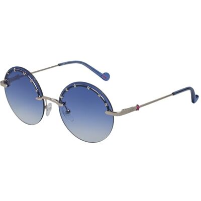 Liu Jo Lunettes de soleil rondes en métal pour femmes LJ3100S avec détails décoratifs Liu Jo Lunettes de soleil rondes en métal pour femmes LJ3100S avec détails décoratifs