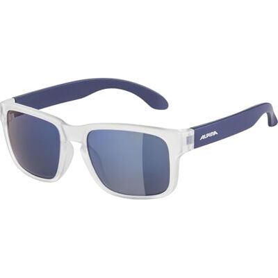 ALPINA MITZO Lunettes de soleil à effet miroir pour enfants et adolescents, particulièrement incassables pour toutes les aventures, avec protection UV A, B et C, bleu transparent mat, taille unique ALPINA MITZO Lunettes de soleil à effet miroir pour enfants et adolescents, particulièrement incassables pour toutes les aventures, avec protection UV A, B et C, bleu transparent mat, taille unique