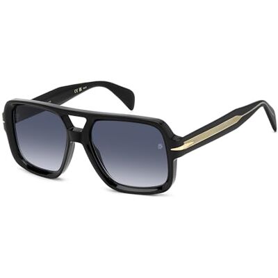 Beckham David Lunettes de soleil non polarisées DB 7151/S pour homme, noires, 55 mm Beckham David Lunettes de soleil non polarisées DB 7151/S pour homme, noires, 55 mm