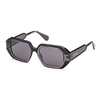 Max&Co. MO0097 Lunettes de soleil pour femme, lunettes de soleil légères et élégantes, forme géométrique, verres bleu dégradé, turquoise brillant, Noir brillant, taille unique Max&Co. MO0097 Lunettes de soleil pour femme, lunettes de soleil légères et élégantes, forme géométrique, verres bleu dégradé, turquoise brillant, Noir brillant, taille unique