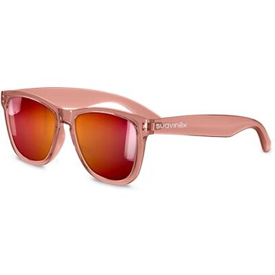Suavinex , Lunettes de Soleil pour Adultes, pour Homme et Femme, Lunettes Polarisées avec filtre UV 400, 100% Protection UVA et UVB, CAT 3, avec Étui, Très Flexibles et Légères, Rose Suavinex , Lunettes de Soleil pour Adultes, pour Homme et Femme, Lunettes Polarisées avec filtre UV 400, 100% Protection UVA et UVB, CAT 3, avec Étui, Très Flexibles et Légères, Rose