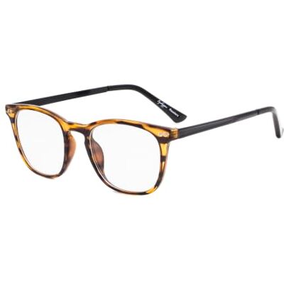 Eyekepper Lunettes de lecture rétro en plastique carré avec bras en métal Eyekepper Lunettes de lecture rétro en plastique carré avec bras en métal