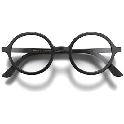 LONDON MOLE ® Artist Lunettes de lecture Grands lecteurs ronds classiques Unisex féminin masculin Charnières à ressort (Noir mat, 1.0, x) LONDON MOLE ® Artist Lunettes de lecture Grands lecteurs ronds classiques Unisex féminin masculin Charnières à ressort (Noir mat, 1.0, x)