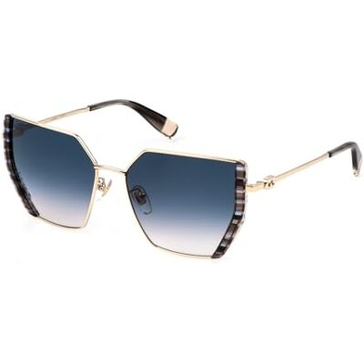 Furla SFU786V Lunettes de Soleil 06DQ AVANA BLU LUCIDA 57/16/140 Femme Furla SFU786V Lunettes de Soleil 06DQ AVANA BLU LUCIDA 57/16/140 Femme