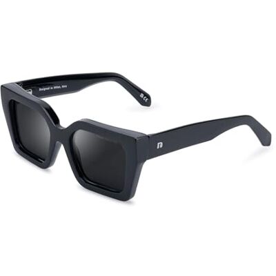 CLANDESTINE Tremezzo Lunettes, noir brillant/noir, taille unique unisexe adulte CLANDESTINE Tremezzo Lunettes, noir brillant/noir, taille unique unisexe adulte