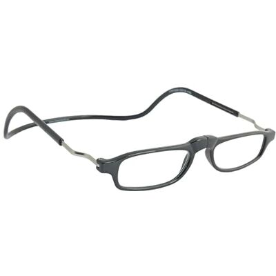 Clic Eyewear Base Couleur : Noir Dioptrie : +3 Lunettes de lecture classiques Forme rectangulaire Lunettes de lecture homme/femme Fabriqué en Italie Clic Eyewear Base Couleur : Noir Dioptrie : +3 Lunettes de lecture classiques Forme rectangulaire Lunettes de lecture homme/femme Fabriqué en Italie