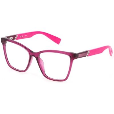 Furla VFU668 Lunettes Shiny Transparent Cyclamen 54 pour femme, Shiny Transparent Cyclamen, 54 Furla VFU668 Lunettes Shiny Transparent Cyclamen 54 pour femme, Shiny Transparent Cyclamen, 54