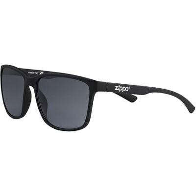 Zippo Lunettes de soleil Noir, Gris Unisexe Homme et Femme Soft Touch Protection UV400 Zippo Lunettes de soleil Noir, Gris Unisexe Homme et Femme Soft Touch Protection UV400