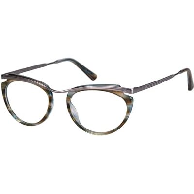 Savile Row Montures optiques de prescription optique pour femme SRO-27, gris métallisé, 50, gris, 50 Savile Row Montures optiques de prescription optique pour femme SRO-27, gris métallisé, 50, gris, 50