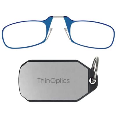 ThinOptics Lunettes de lecture pliables 1,0 à 2,5 avec étui à clés, petite Lunettes de nez pliables sans branches avec technologie Flex Fit Se posent directement sur le nez Pour les déplacements ThinOptics Lunettes de lecture pliables 1,0 à 2,5 avec étui à clés, petite Lunettes de nez pliables sans branches avec technologie Flex Fit Se posent directement sur le nez Pour les déplacements