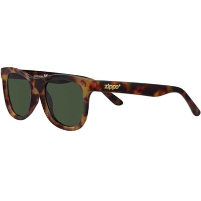 Zippo Lunettes de soleil unisexe UV400 Catégorie 3 Monture en polycarbonate Verres de protection 51 mm, Demi Marron Zippo Lunettes de soleil unisexe UV400 Catégorie 3 Monture en polycarbonate Verres de protection 51 mm, Demi Marron