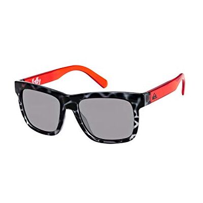 Quiksilver Lunettes de soleil Balky Garçon, Noir brillant Tort/Flash Argent, taille unique Quiksilver Lunettes de soleil Balky Garçon, Noir brillant Tort/Flash Argent, taille unique