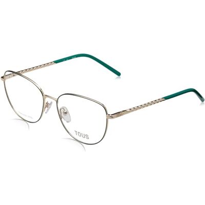 TOUS Eyeglass Frame VTO464 Light Gold W/Coloured Parts 54/16/135 Femme Lunettes, Or clair avec pièces colorées, 54/16/135 TOUS Eyeglass Frame VTO464 Light Gold W/Coloured Parts 54/16/135 Femme Lunettes, Or clair avec pièces colorées, 54/16/135