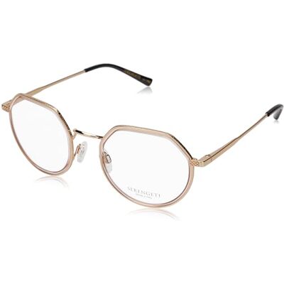 Serengeti Nathanel Optic Lunettes Unisexe Adulte, Rose doré brillant et rouge marron, M Serengeti Nathanel Optic Lunettes Unisexe Adulte, Rose doré brillant et rouge marron, M