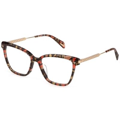 Police VPLG28 Lunettes du Vue 09YB AVANA ARANCIO LUCIDO 53/16/135 Femme Police VPLG28 Lunettes du Vue 09YB AVANA ARANCIO LUCIDO 53/16/135 Femme