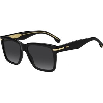 Boss 1745/S Lunettes de Soleil Black/Grey Shaded 57/17/150 homme Boss 1745/S Lunettes de Soleil Black/Grey Shaded 57/17/150 homme