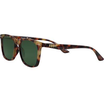 Zippo Lunettes de soleil Havane/Vert Unisexe Homme et Femme Protection UV400 Certifié CE Zippo Lunettes de soleil Havane/Vert Unisexe Homme et Femme Protection UV400 Certifié CE