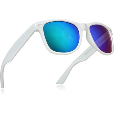 Miobo Lunettes de Soleil Rétro Miroir Nerd Lunettes de Soleil pour Homme, Femme et Enfant 6 Couleurs Lunettes de Soleil Club Monture Mat UV400 Filtre CAT 3 Unisexe Miobo Lunettes de Soleil Rétro Miroir Nerd Lunettes de Soleil pour Homme, Femme et Enfant 6 Couleurs Lunettes de Soleil Club Monture Mat UV400 Filtre CAT 3 Unisexe