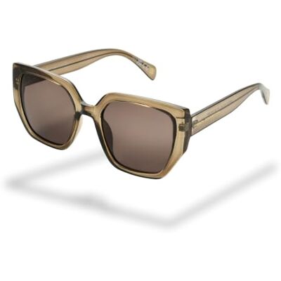 Foster Grant French Connection Marjorie zonnebril dames – cat-eye vorm grijs, getinte polycarbonaat glazen, UV400 bescherming, kras- en schokbestendig, licht montuur Foster Grant French Connection Marjorie zonnebril dames – cat-eye vorm grijs, getinte polycarbonaat glazen, UV400 bescherming, kras- en schokbestendig, licht montuur