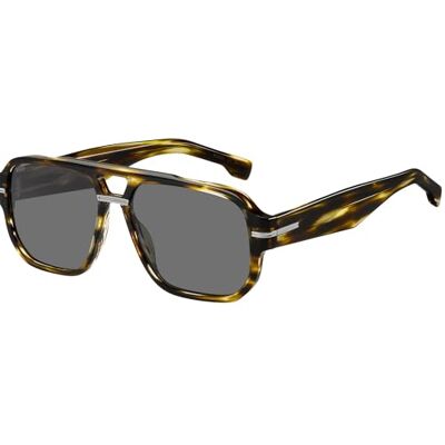 Boss 1718/S Lunettes de Soleil KVI STRIPED BROWN 57/15/150 Homme Boss 1718/S Lunettes de Soleil KVI STRIPED BROWN 57/15/150 Homme