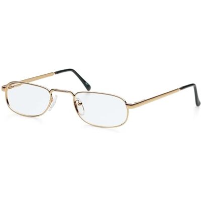 Hero Monture ovale pour homme (modèle HRO-427-C1-50) en métal (sans étui à lunettes) Hero Monture ovale pour homme (modèle HRO-427-C1-50) en métal (sans étui à lunettes)
