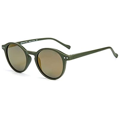 ZENOTTIC Lunette de soleil polarisé Rétro Classique Ronde Rétro Lunettes de soleil UV400 Cadre Homme Femme (MATTE TORTOISE+BROWN) ZENOTTIC Lunette de soleil polarisé Rétro Classique Ronde Rétro Lunettes de soleil UV400 Cadre Homme Femme (MATTE TORTOISE+BROWN)