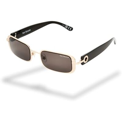Foster Grant True Religion Lunettes de soleil rectangulaires dorées pour femme – Sadie's Golden Future – Monture en métal – Détails de l'anneau avec logo – Verres teintés – Protection UV400 – Lunettes Foster Grant True Religion Lunettes de soleil rectangulaires dorées pour femme – Sadie's Golden Future – Monture en métal – Détails de l'anneau avec logo – Verres teintés – Protection UV400 – Lunettes