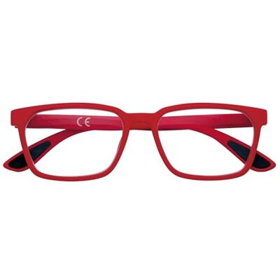 Zippo Lunettes de lecture à touche Soft Touch ®, faites avec un cadre de lignes douces, idéale pour les hommes et les femmes, dioptrie +1,00, couleur rouge Zippo Lunettes de lecture à touche Soft Touch ®, faites avec un cadre de lignes douces, idéale pour les hommes et les femmes, dioptrie +1,00, couleur rouge