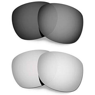 HKUCO Mens Replacement Lenses For Oakley Garage Rock Black/Titanium Sunglasses, Black/Titanium, For Corresponding Model Size HKUCO Mens Replacement Lenses For Oakley Garage Rock Black/Titanium Sunglasses, Black/Titanium, For Corresponding Model Size