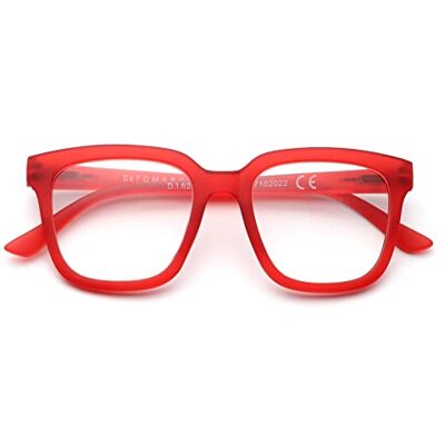 De Tomaso Lunettes de lecture unisexe-adulte, rouge, (+2,00) De Tomaso Lunettes de lecture unisexe-adulte, rouge, (+2,00)