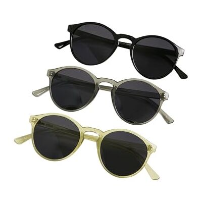 Urban Classics Sonnebrille Sunglasses Cypress 3-Pack Lunettes de Soleil, Noir/Gris Clair/Jaune, Taille Unique Mixte Enfant, Noir/Gris Clair/Jaune, taille unique Urban Classics Sonnebrille Sunglasses Cypress 3-Pack Lunettes de Soleil, Noir/Gris Clair/Jaune, Taille Unique Mixte Enfant, Noir/Gris Clair/Jaune, taille unique