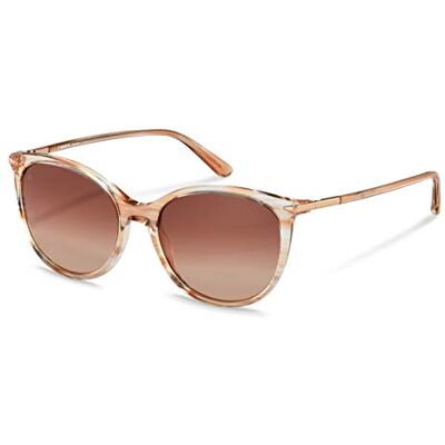 Rodenstock Lunettes légères et rondes pour femme R3322 en acétate de qualité supérieure, rose structuré, Or rose, S Rodenstock Lunettes légères et rondes pour femme R3322 en acétate de qualité supérieure, rose structuré, Or rose, S