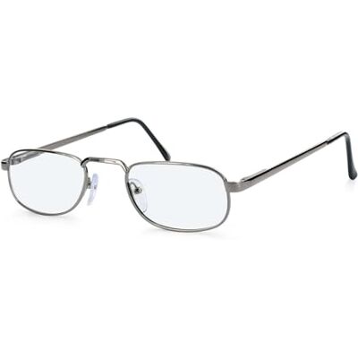 Hero Monture ovale en métal (modèle HRO-427-C3-50) pour homme, avec étui à lunettes Hero Monture ovale en métal (modèle HRO-427-C3-50) pour homme, avec étui à lunettes