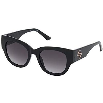 GUESS GU 7680 01B Lunettes de soleil pour femme, Noir brillant, 50 GUESS GU 7680 01B Lunettes de soleil pour femme, Noir brillant, 50